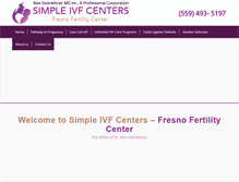 Tablet Screenshot of fresnofertilitycenter.com